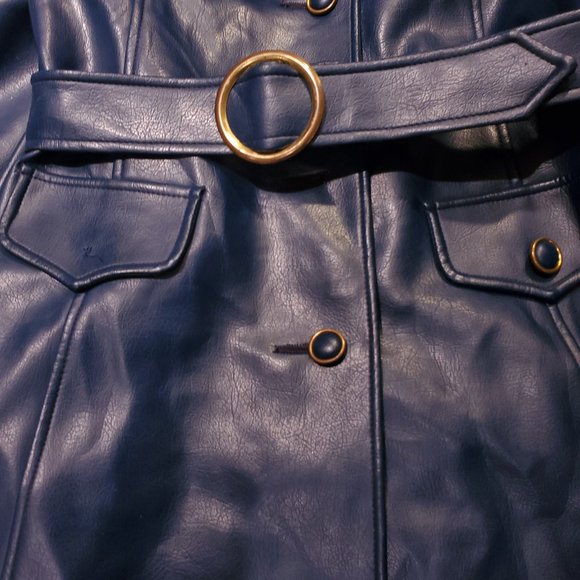 Blue Vintage Sears Genuine Leather Jacket - Picture 3 of 8